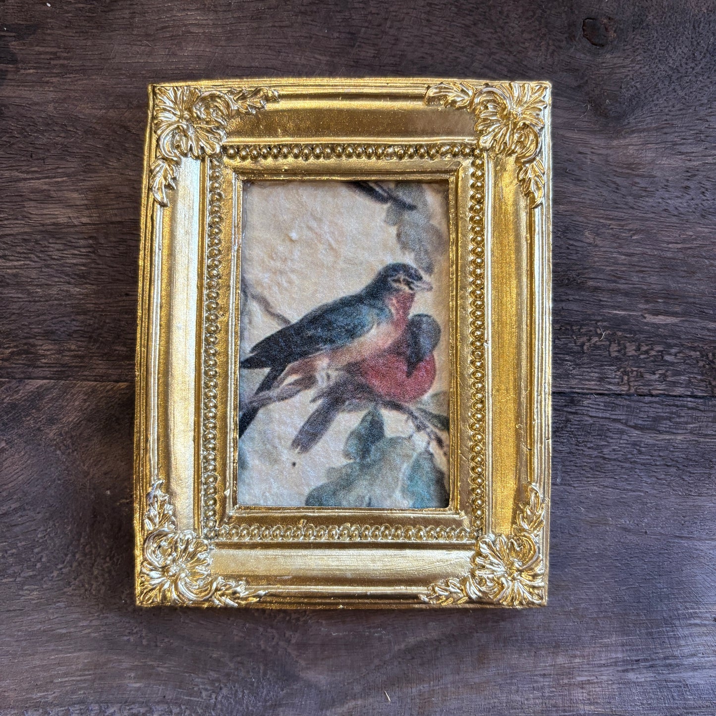 Resin Picture Frame Magnet - Gold Frame