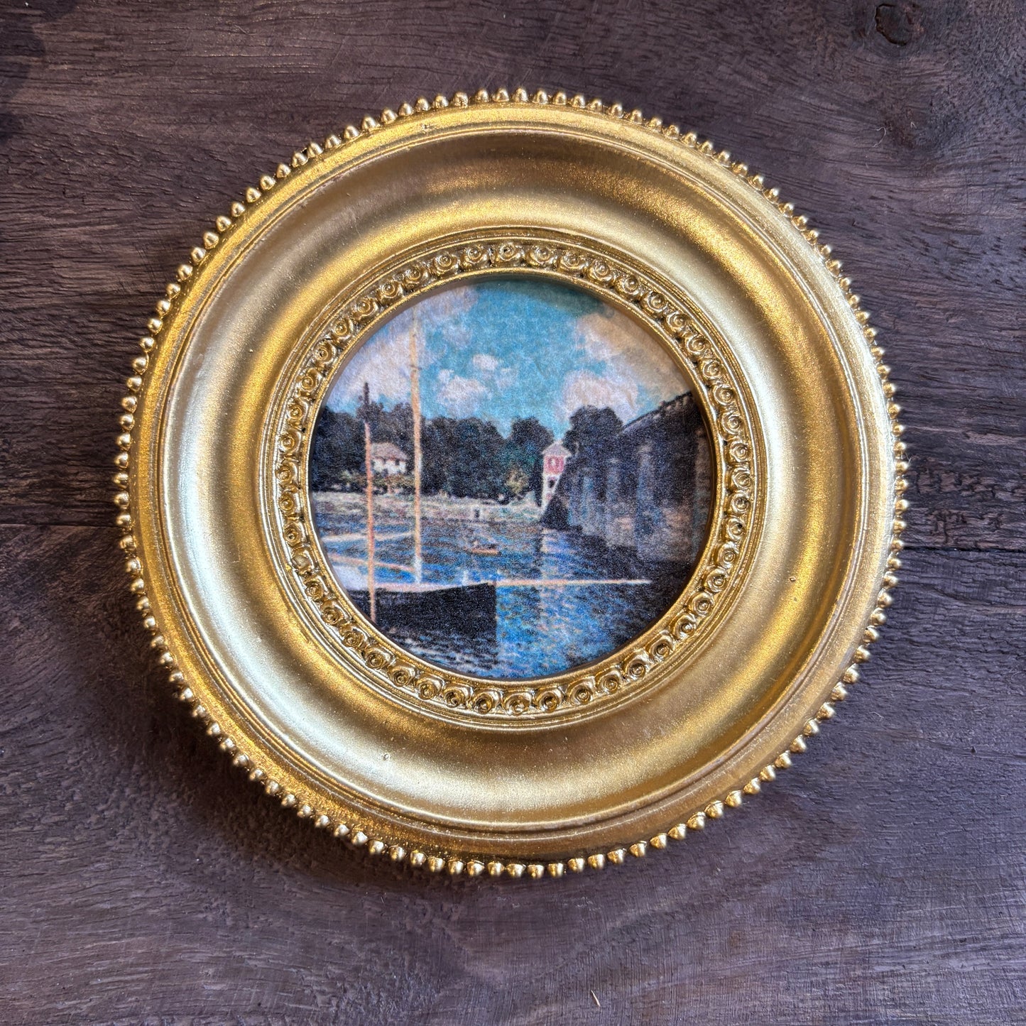 Resin Picture Frame Magnet - Gold Frame