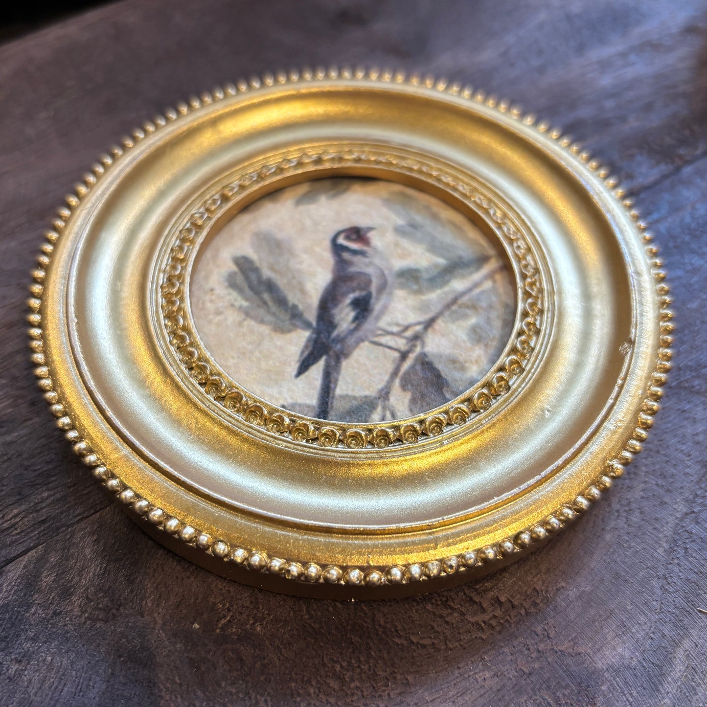 Resin Picture Frame Magnet - Gold Frame