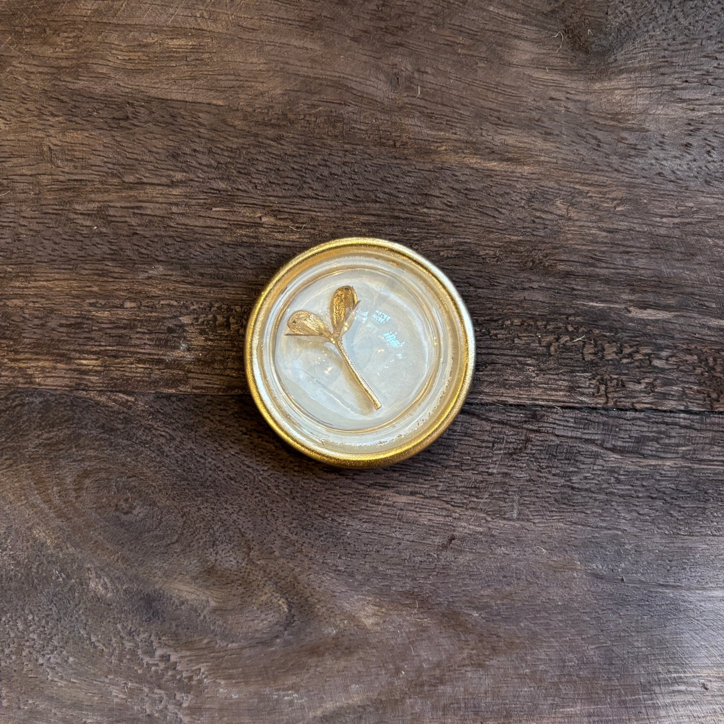 Gold Metal Magnets w/Gold Greenery