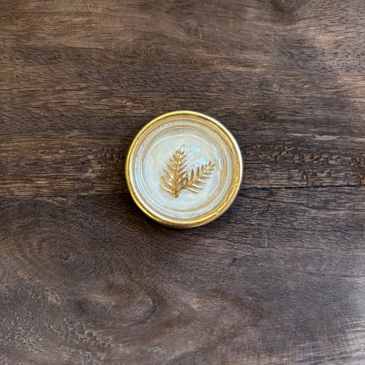 Gold Metal Magnets w/Gold Greenery