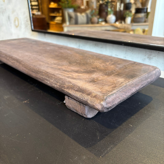 Found Wood Board w/Rock Finish