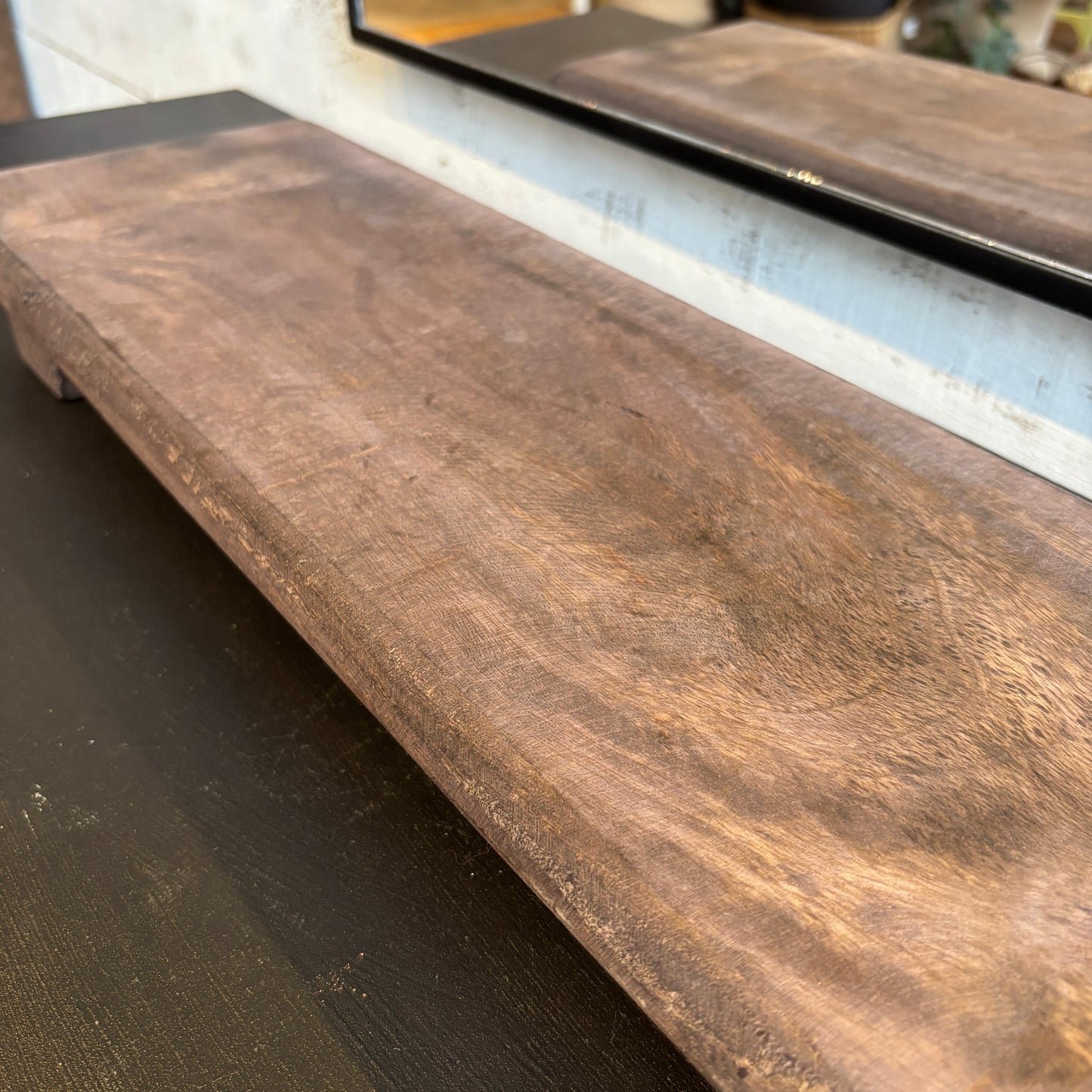 Found Wood Board w/Rock Finish
