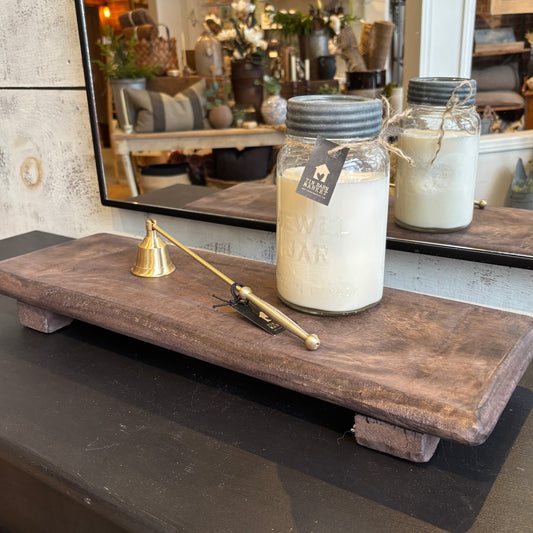 Found Wood Board w/Rock Finish