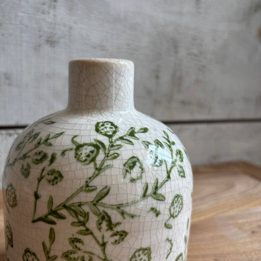 Stoneware Crackle Flower Vase