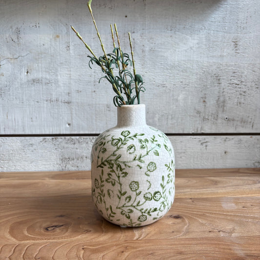 Stoneware Crackle Flower Vase
