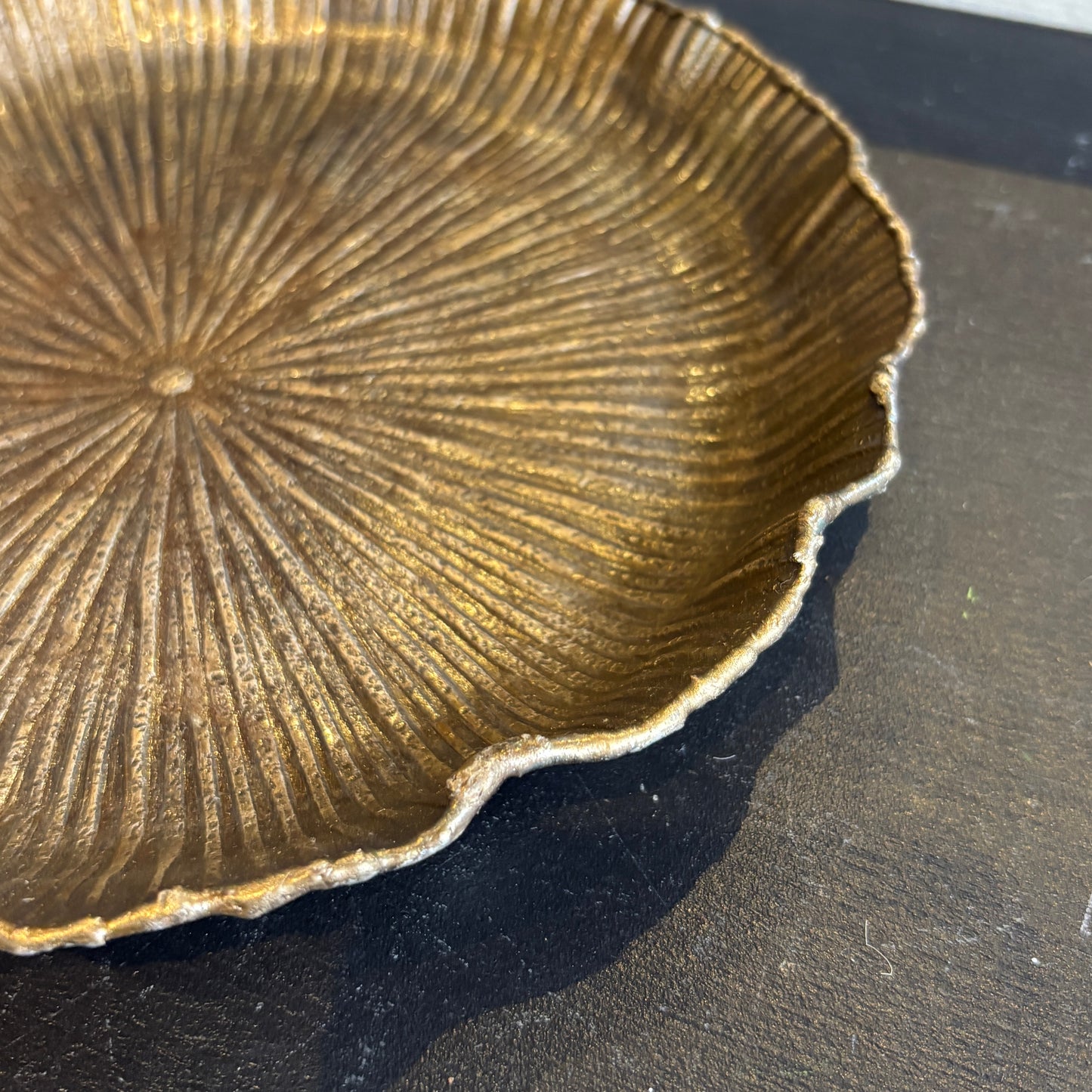 Waterlily Tray - Antique Brass