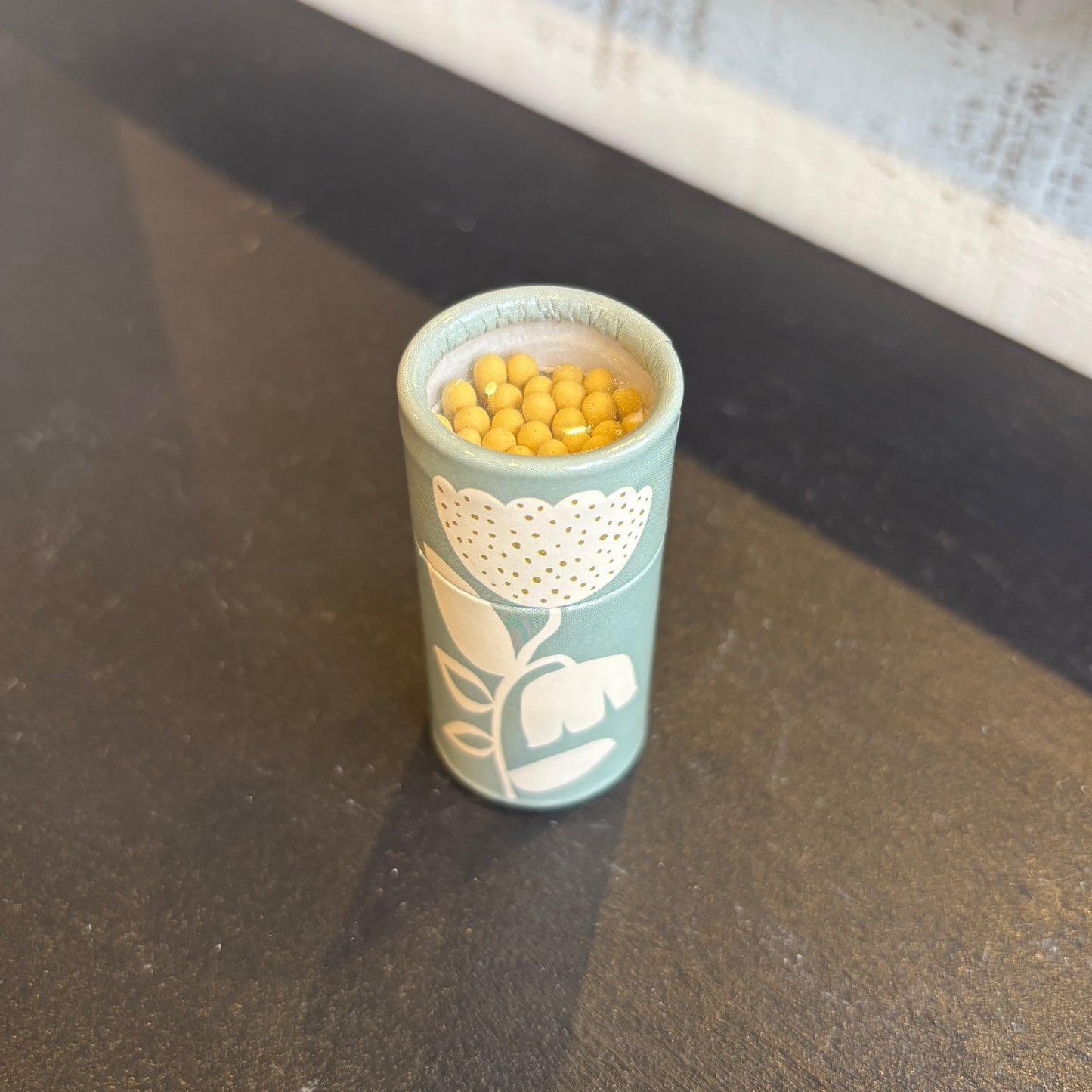 Floral Matches w/Round Container