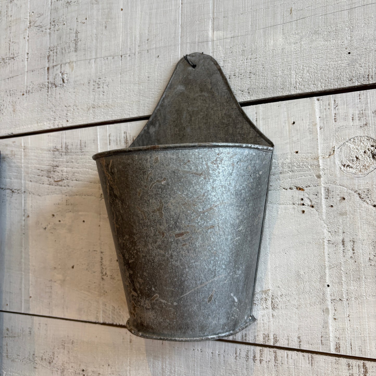 Recycled Iron Hanging Wall Vase