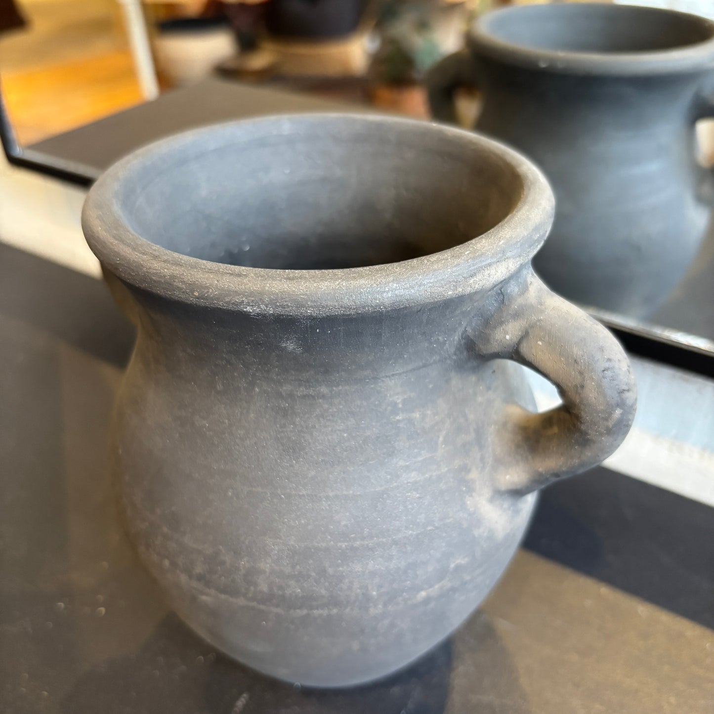 Burnt Terracotta Handled Vase