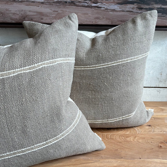 Sage Stripe Pillow - 20 x 20