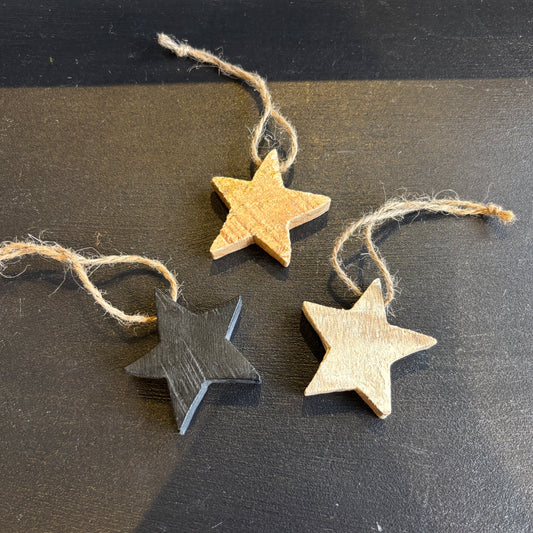 Mango Wood Star Ornament
