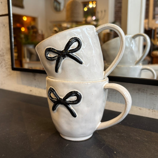 Stoneware Bow Mug