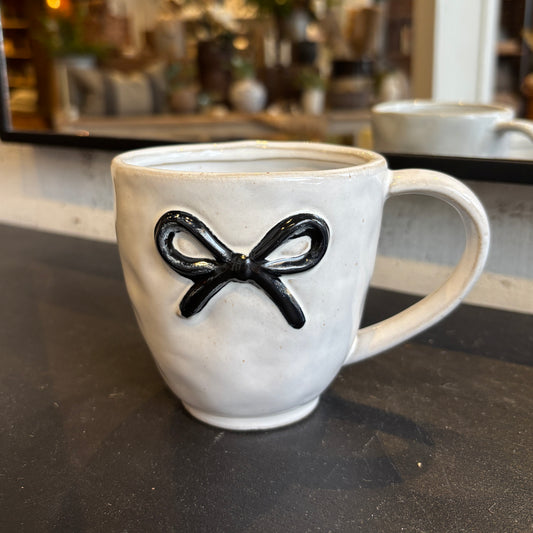Stoneware Bow Mug
