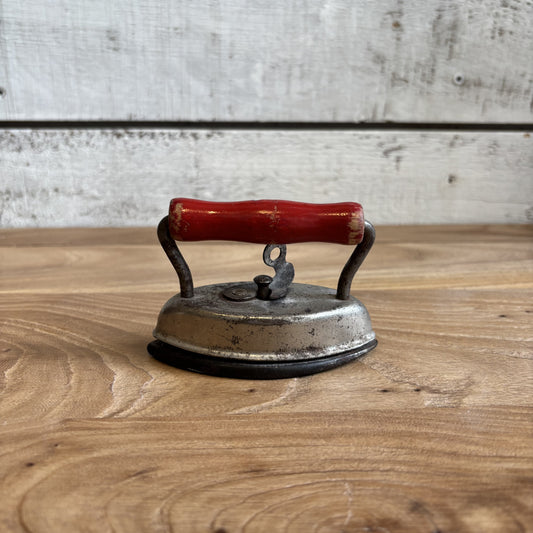 Vintage Mini Iron w/ Red Handle