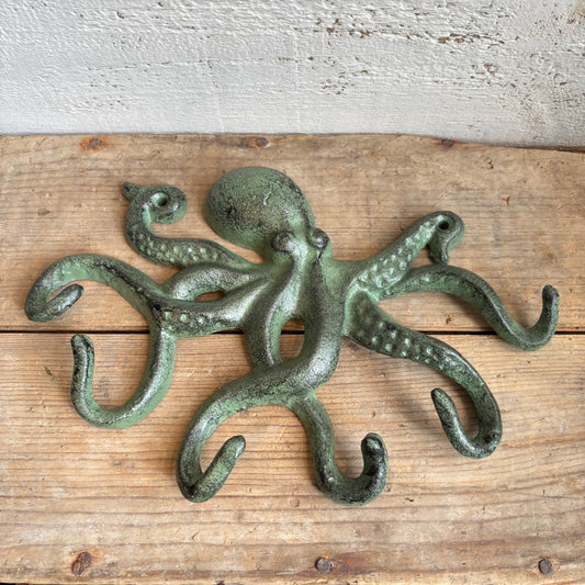 Deep Sea Octopus Hook- Antique Green