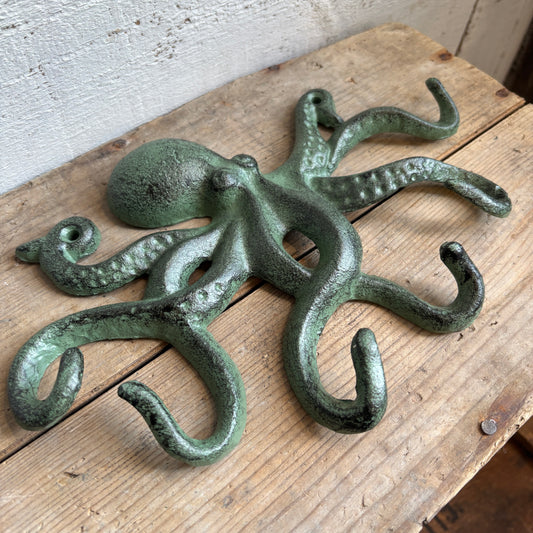 Deep Sea Octopus Hook- Antique Green