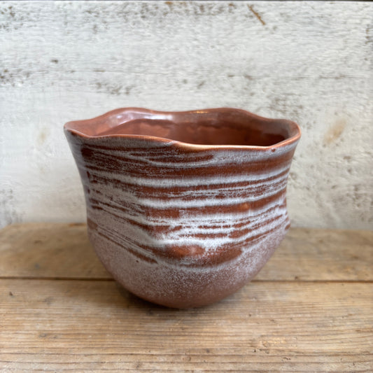 Reactive Glaze Stoneware Planter - Mulberry