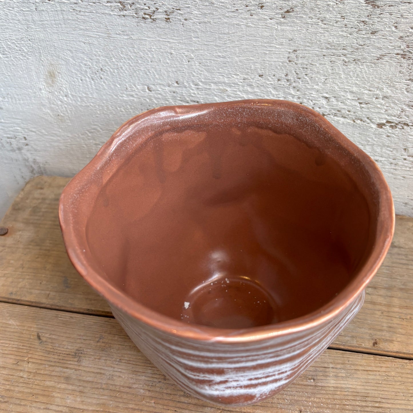 Reactive Glaze Stoneware Planter - Mulberry