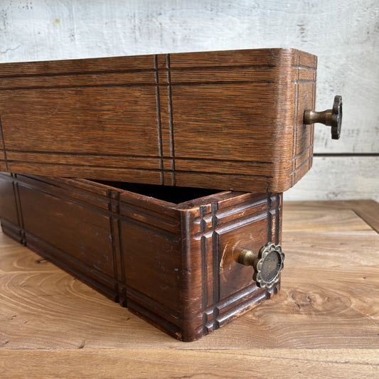 Vintage Sewing Drawer w/ Brass Floral Knob