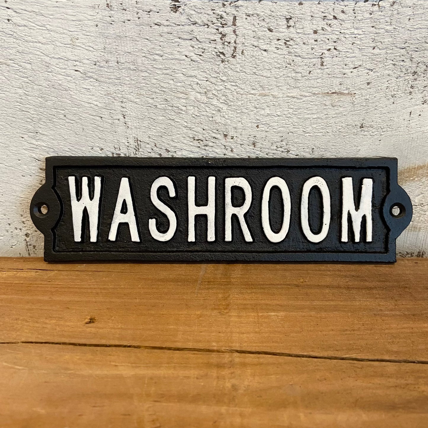 Cast Iron Sign - Washroom
