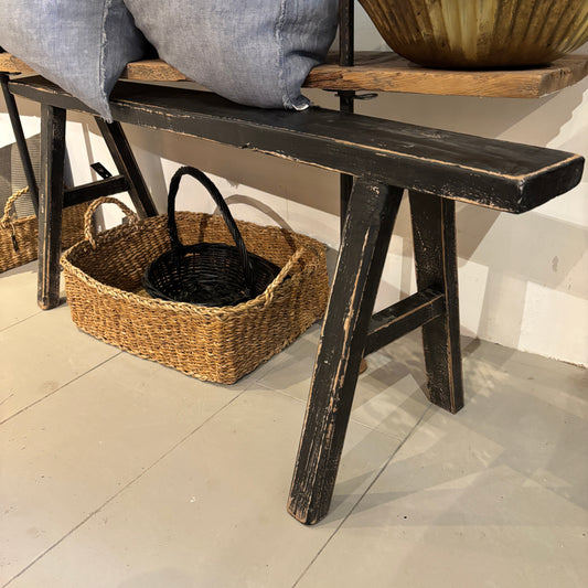 Leo Vintage Bench - Weathered Black