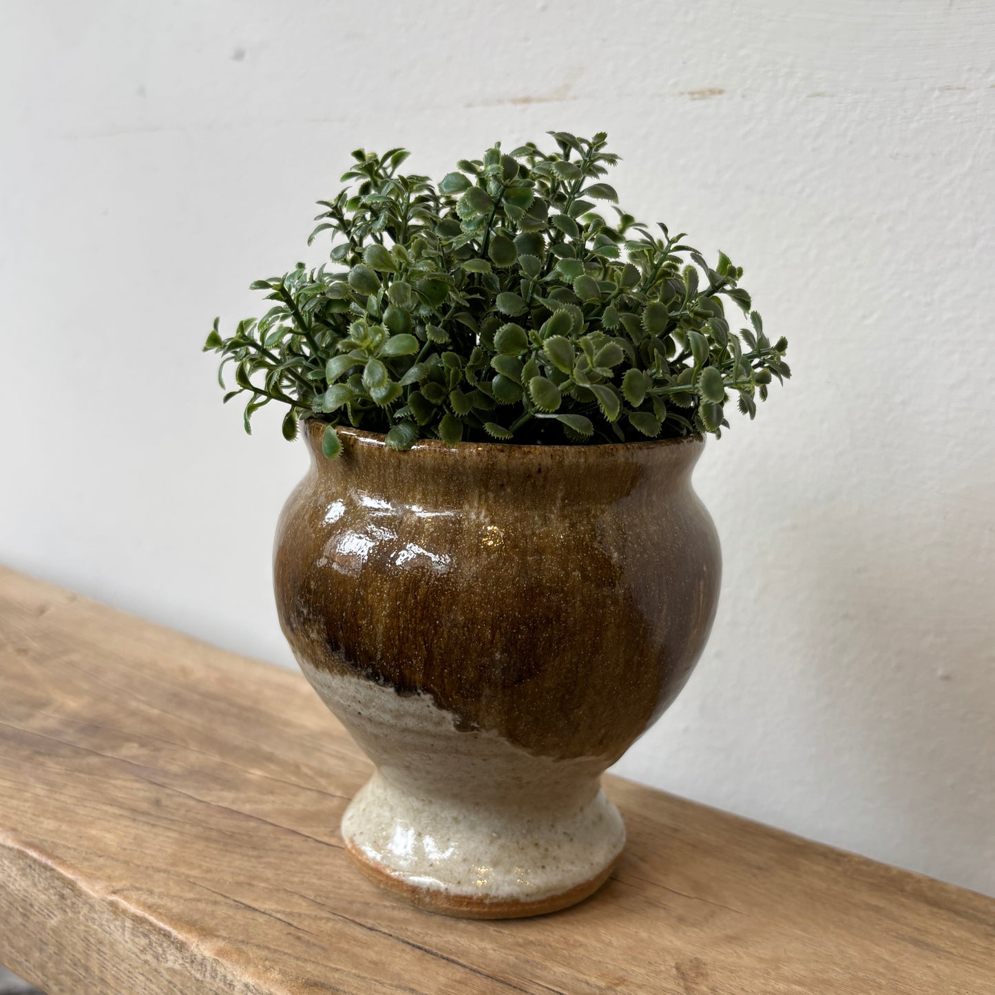 Vintage Pottery Footed Pot - SM