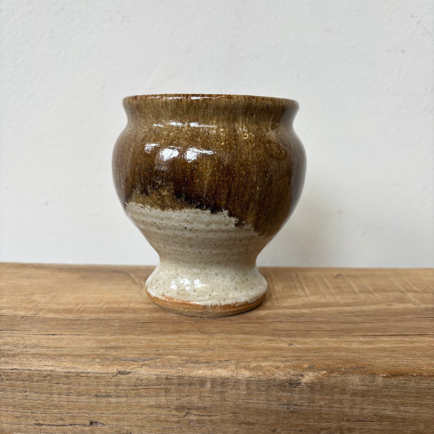 Vintage Pottery Footed Pot - SM