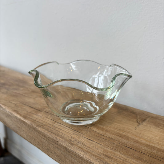 Glass Bowl w/ Ruffle Edge