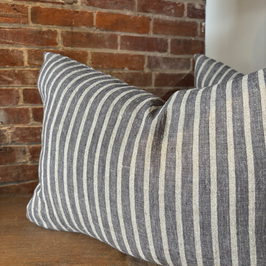 Pinstripe Linen Pillow 16x24