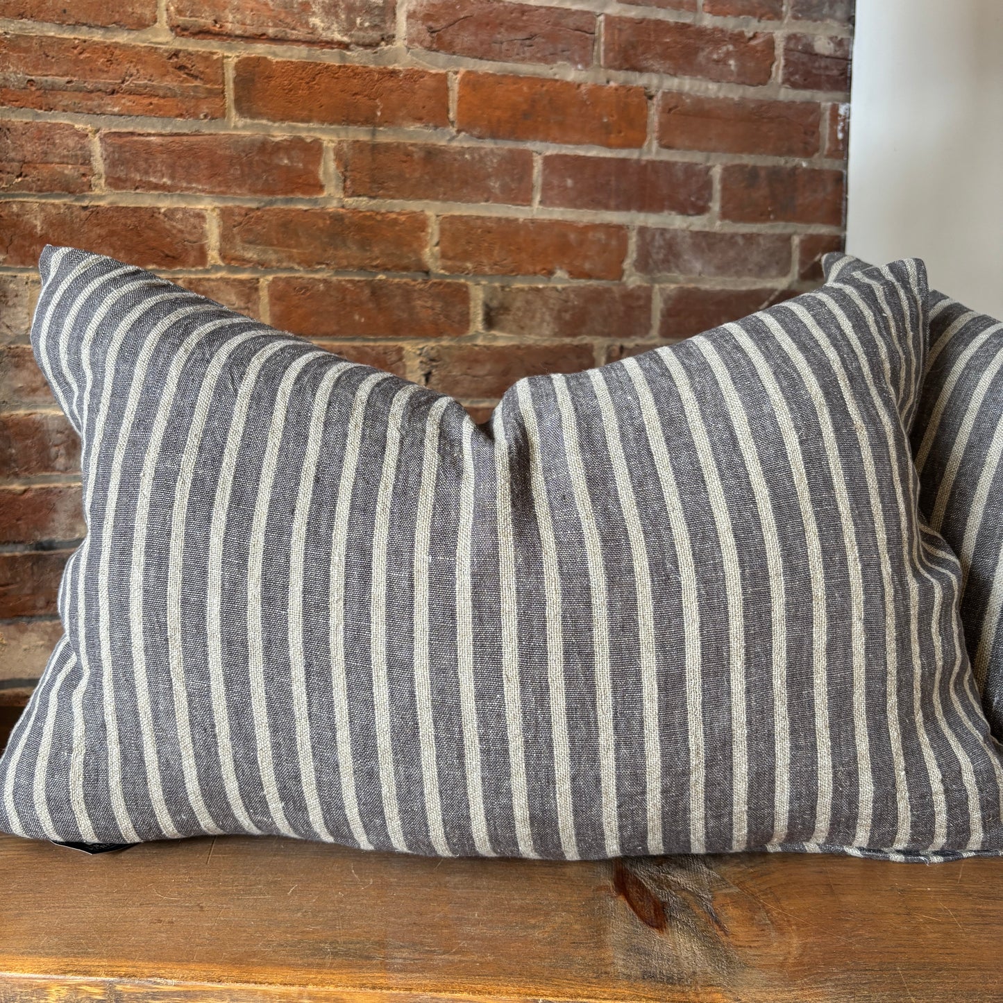 Pinstripe Linen Pillow 16x24