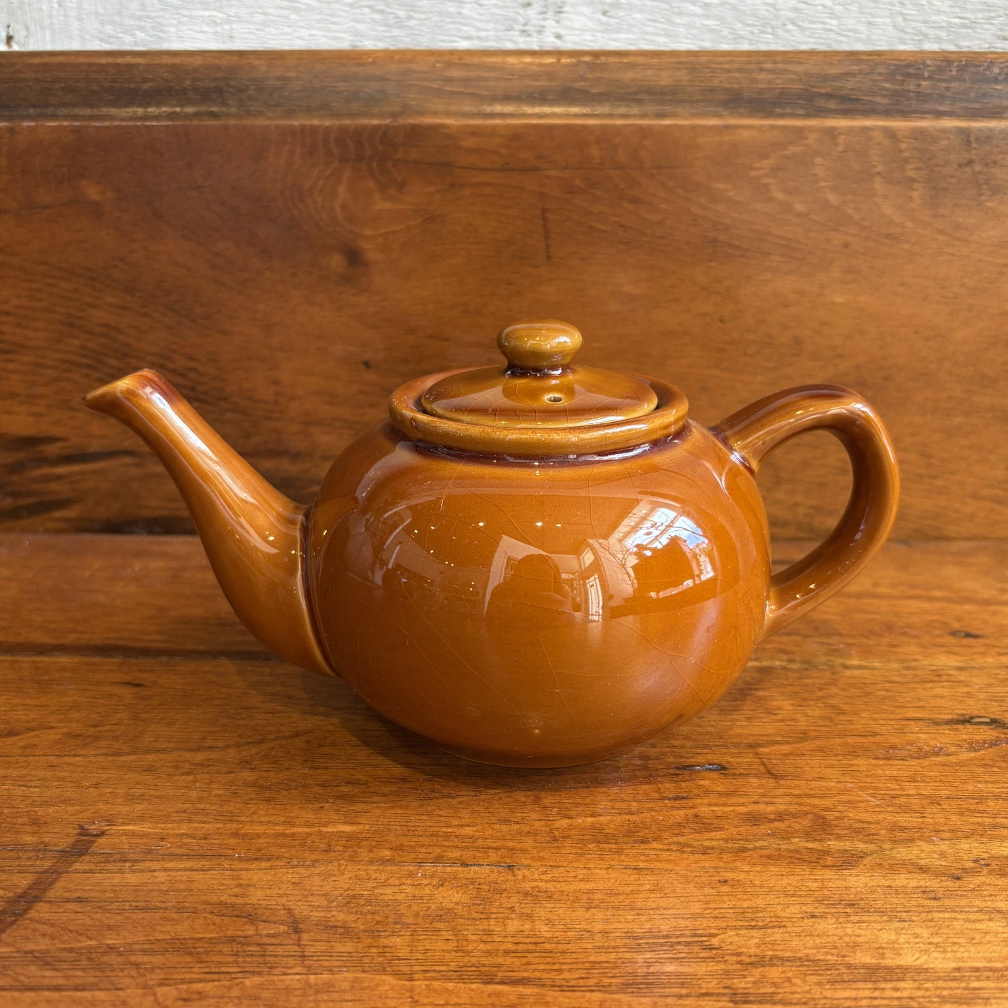 Vintage Light Brown Tea Pot - SM