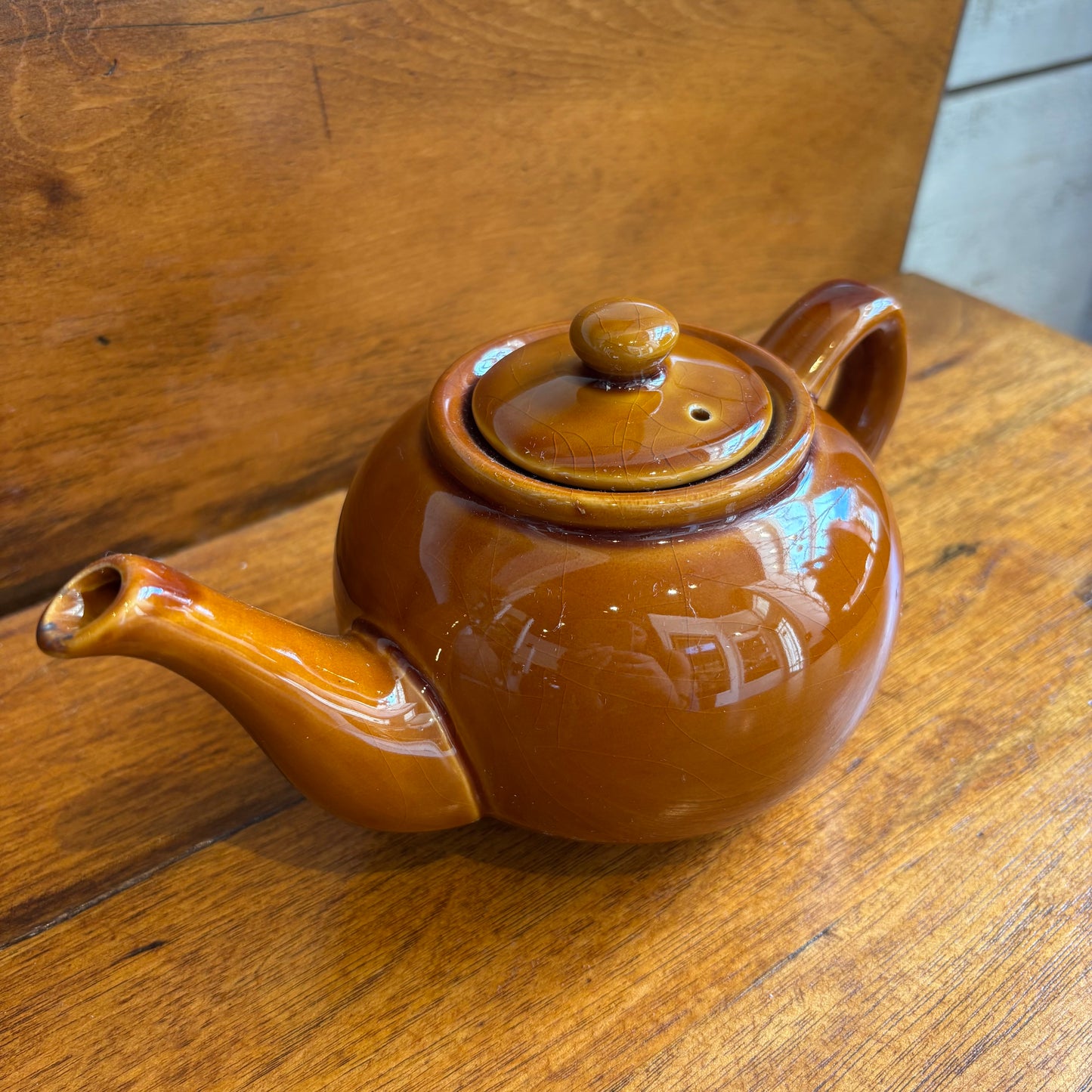 Vintage Light Brown Tea Pot - SM