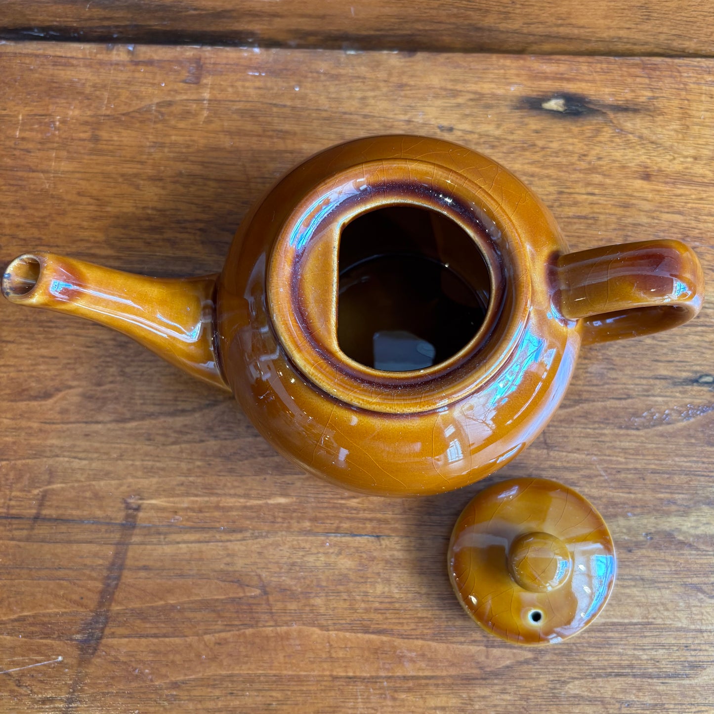 Vintage Light Brown Tea Pot - SM