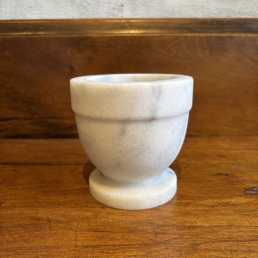 Vintage White Marble Mortar - MED