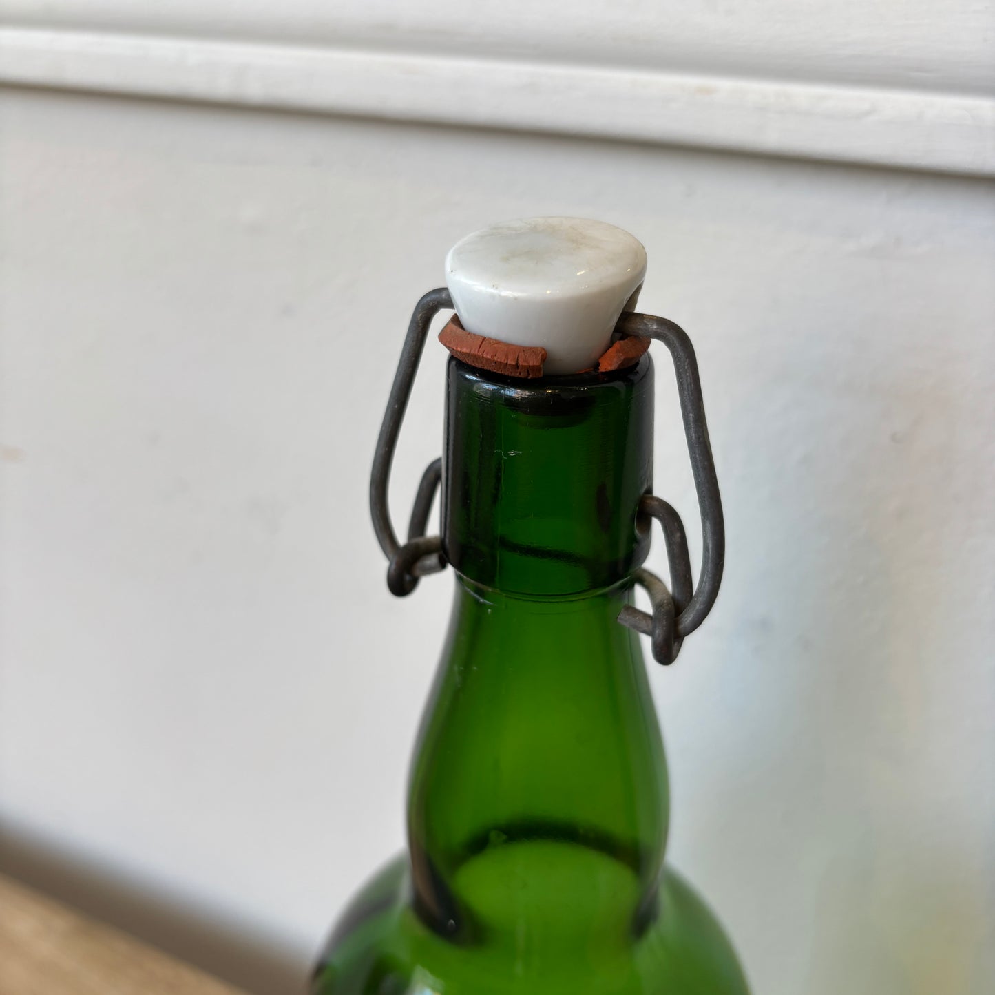 Vintage German "Brennspiritus" Green Glass Bottle