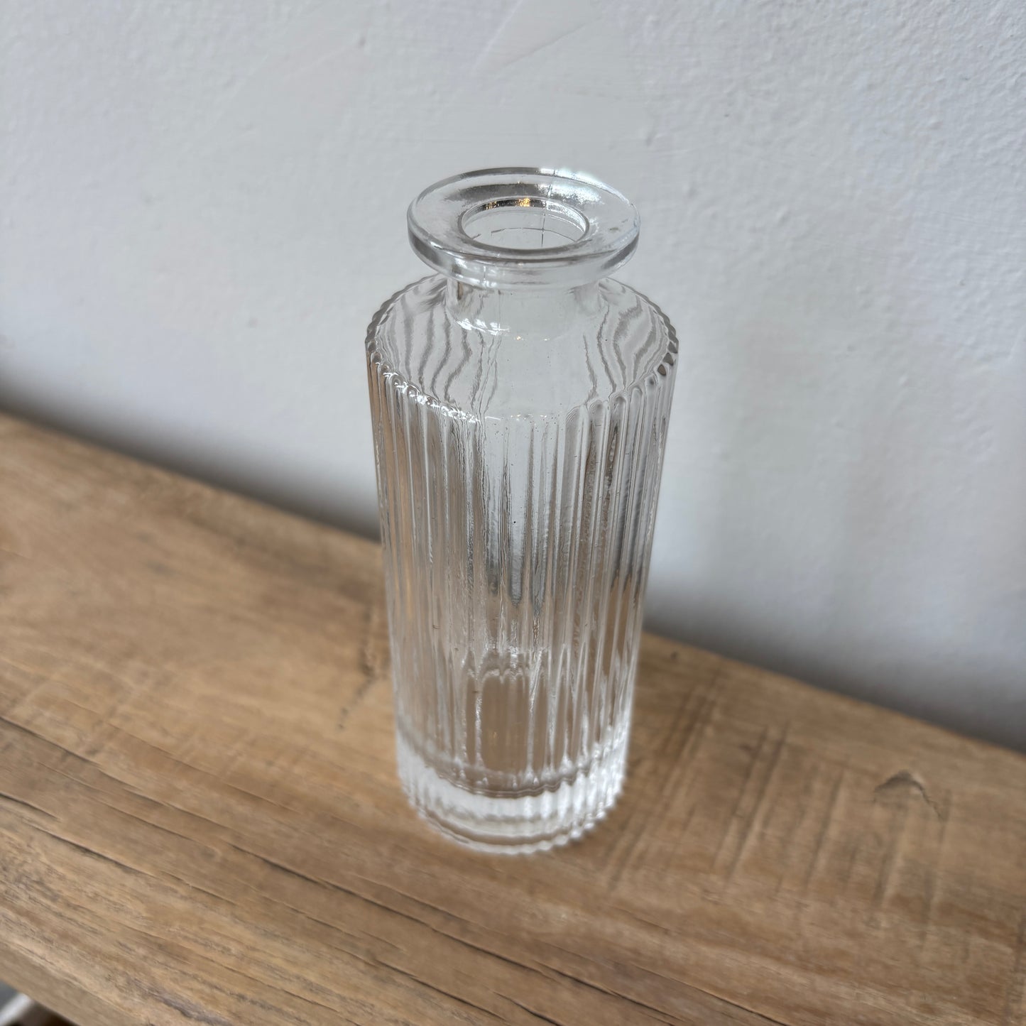Fluted Glass Bud Vase - Small