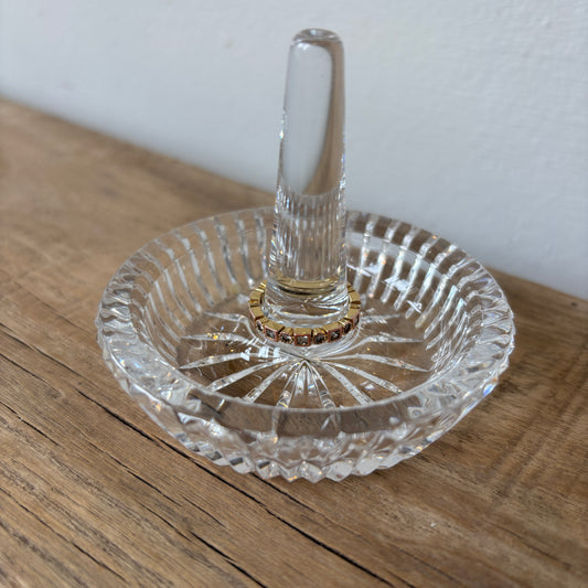 Ring Holder w/ Cut Glass Star Bottom