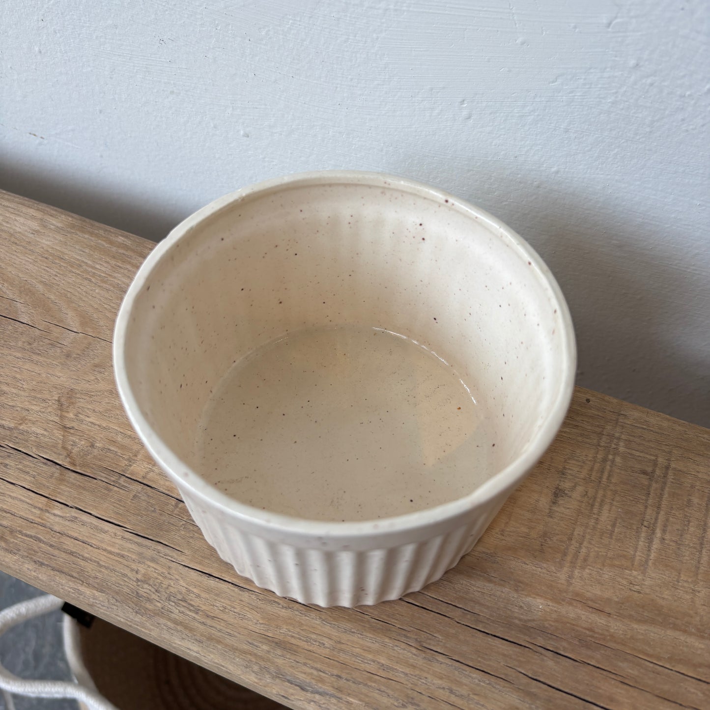 Speckled Cream Stoneware Ramekin Dish