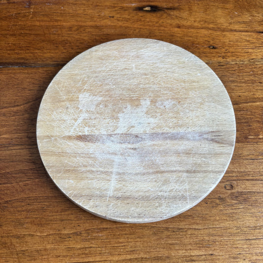 Vintage Round Wooden Chop Board - SM