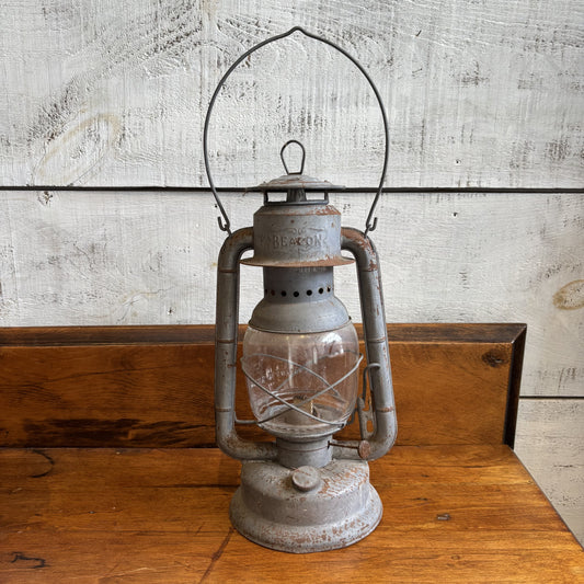 Vintage Beacon Oil Lantern - Grey