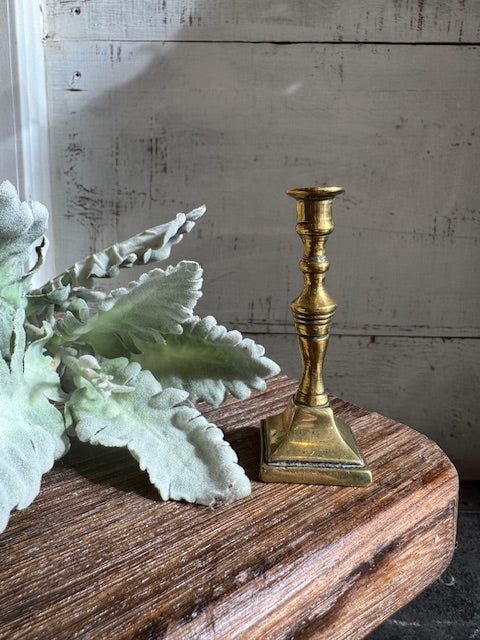 Vintage Brass Candle Stick - Mini