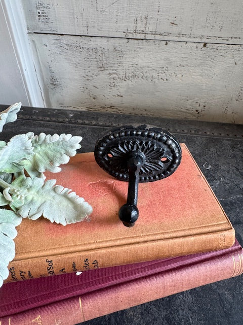 Oval Wall Hook - Black