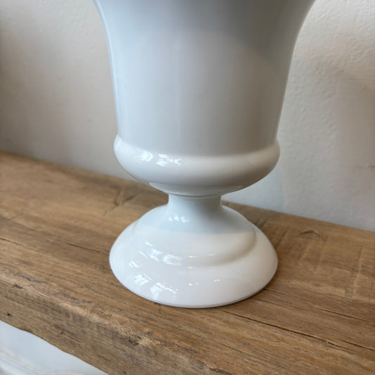 Vintage Milk Glass Urn Planter - SM