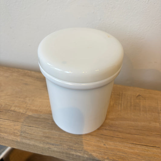Vintage Milk Glass Canister w/ Lid - SM