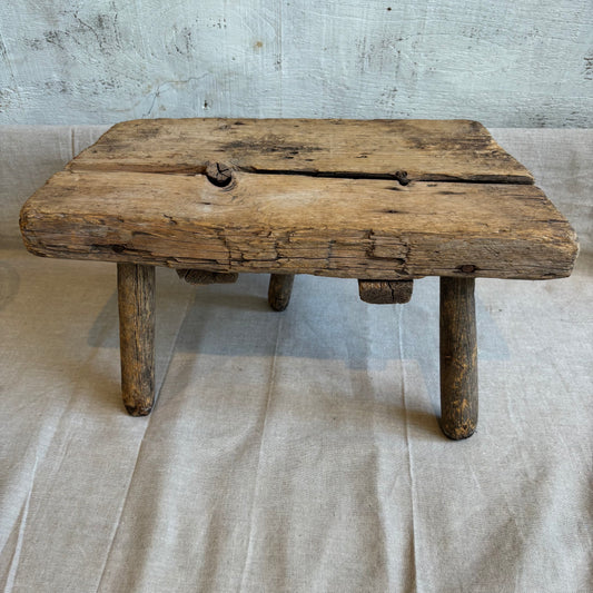 Vintage Wooden Stool - 3 Legs