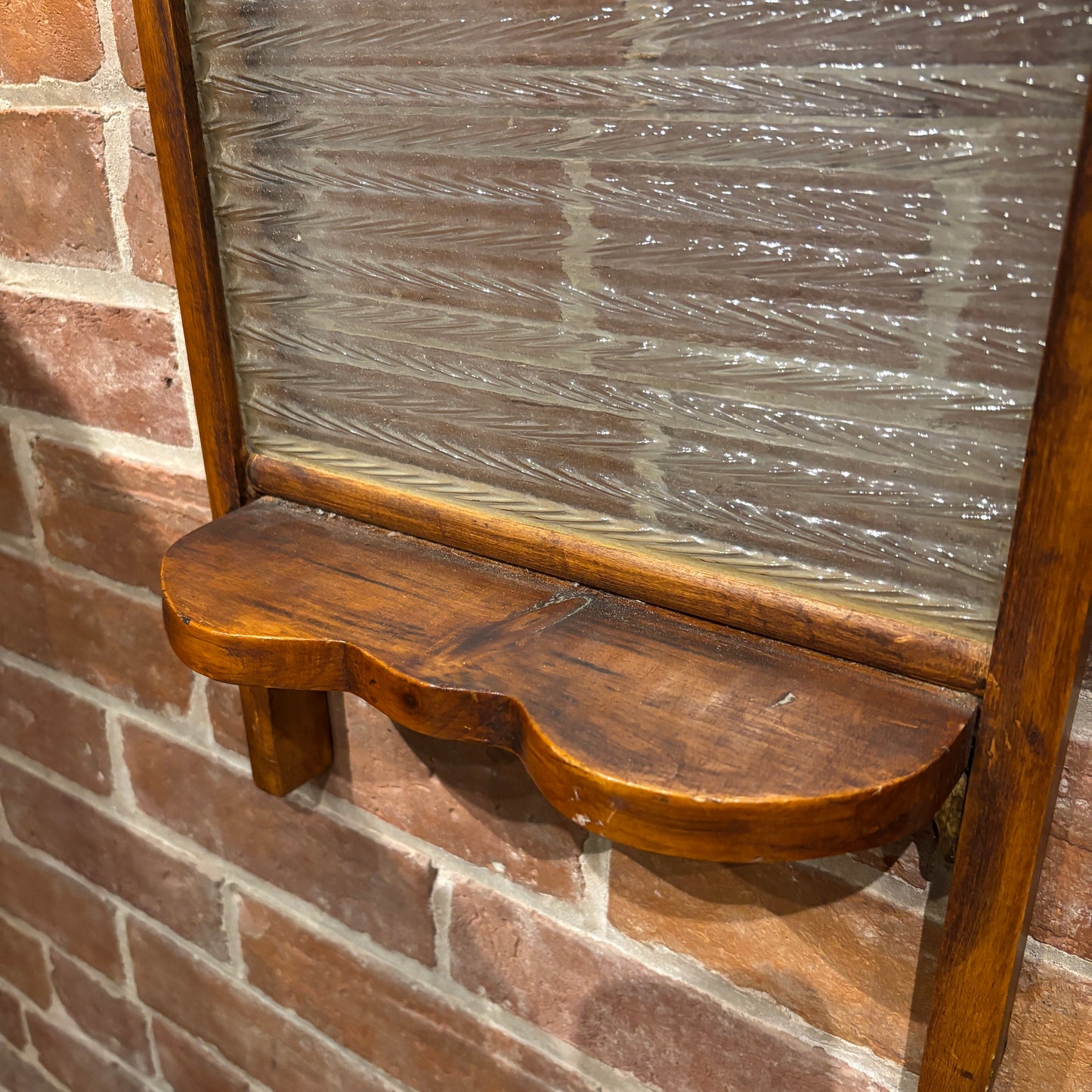 Vintage Mirrored Washboard Shelf