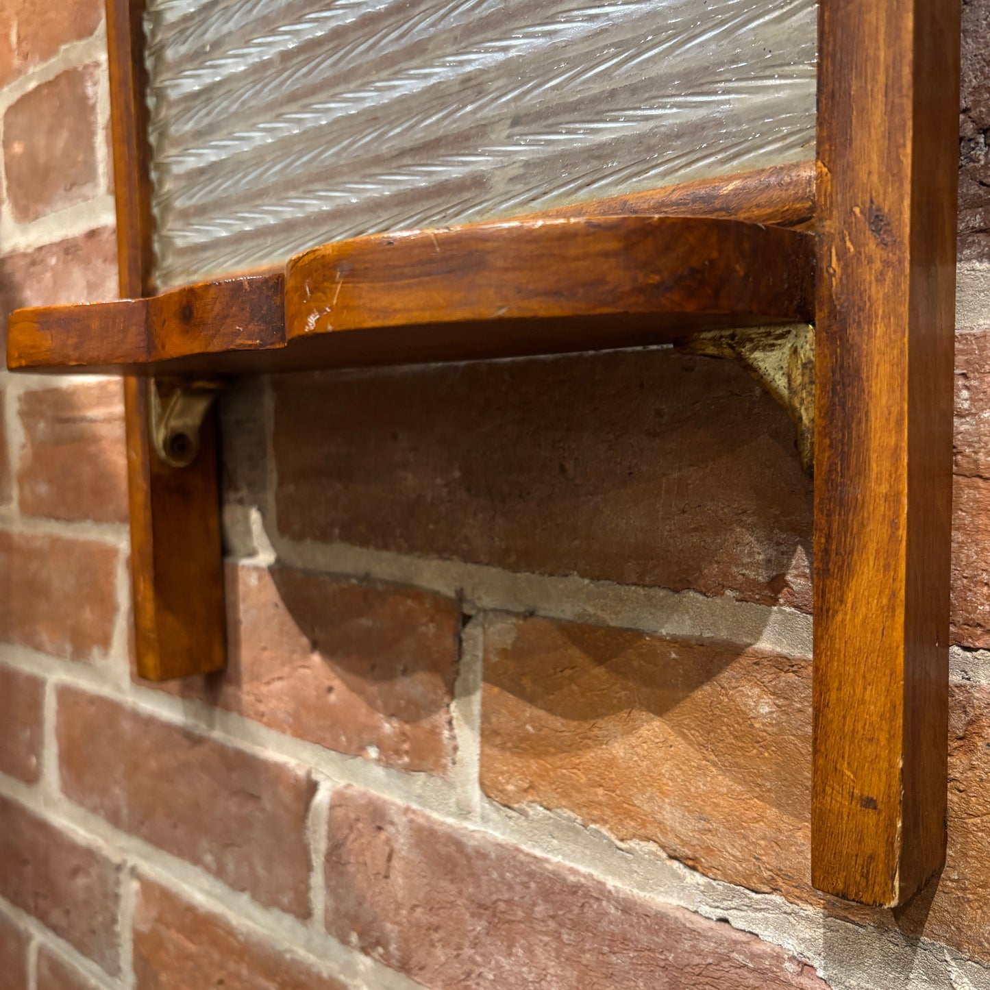 Vintage Mirrored Washboard Shelf