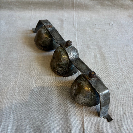 Vintage Row of 3 Sleigh Bells