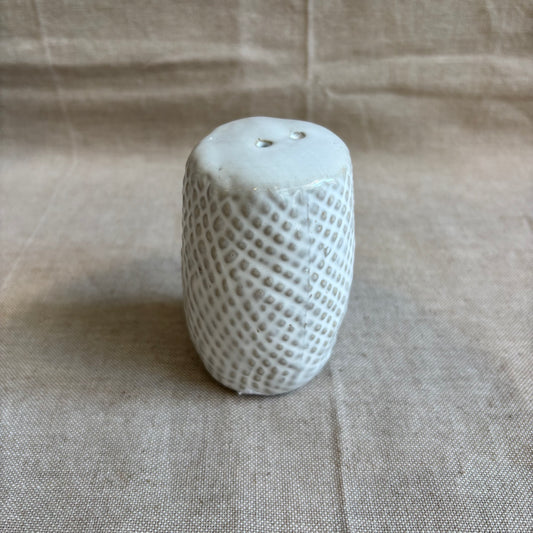 Debossed Stoneware Salt Shaker
